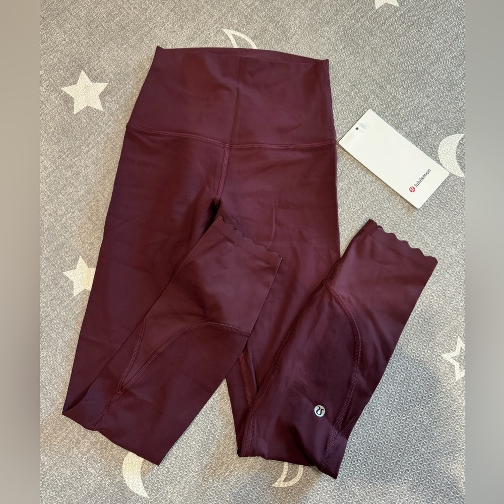 NWT Lululemon align HR pant 25” scallop size 2